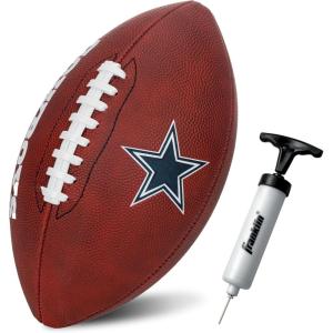 Franklin Sports NFL Football – Youth Junior Size Football for Kids – Official NFL Team Logo + Colors – Fan Shop Ball(Dallas Cowboys)