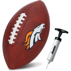 Franklin Sports NFL Football – Youth Junior Size Football for Kids – Official NFL Team Logo + Colors – Fan Shop Ball(Denver Broncos)