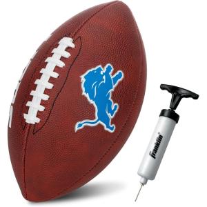 Franklin Sports NFL Football – Youth Junior Size Football for Kids – Official NFL Team Logo + Colors – Fan Shop Ball(Detroit Lions)