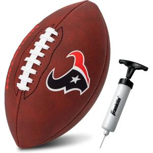 Franklin Sports NFL Football – Youth Junior Size Football for Kids – Official NFL Team Logo + Colors – Fan Shop Ball(Houston Texans)