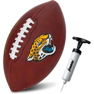 Franklin Sports NFL Football – Youth Junior Size Football for Kids – Official NFL Team Logo + Colors – Fan Shop Ball(Jacksonville Jaguars)