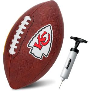 Franklin Sports NFL Football – Youth Junior Size Football for Kids – Official NFL Team Logo + Colors – Fan Shop Ball(Kansas City Chiefs)