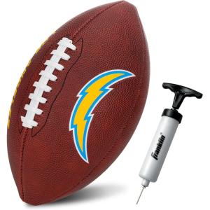 Franklin Sports NFL Football – Youth Junior Size Football for Kids – Official NFL Team Logo + Colors – Fan Shop Ball(Los Angeles Chargers)