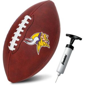Franklin Sports NFL Football – Youth Junior Size Football for Kids – Official NFL Team Logo + Colors – Fan Shop Ball(Minnesota Vikings)