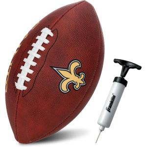 Franklin Sports NFL Football – Youth Junior Size Football for Kids – Official NFL Team Logo + Colors – Fan Shop Ball(New Orleans Saints)