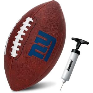 Franklin Sports NFL Football – Youth Junior Size Football for Kids – Official NFL Team Logo + Colors – Fan Shop Ball(New York Giants)