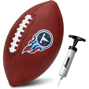 Franklin Sports NFL Football – Youth Junior Size Football for Kids – Official NFL Team Logo + Colors – Fan Shop Ball(Tennessee Titans)
