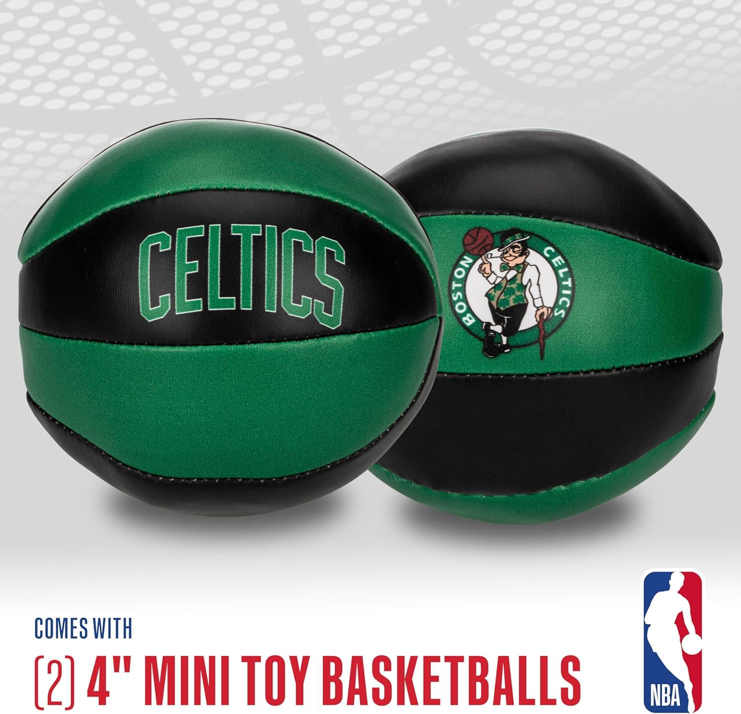 imageFranklin Sports NBA Toy Basketballs 2 Pack of Kids Soft Mini Basketballs for Over The Door Indoor Hoops NBA Fan ShopBoston Celtics