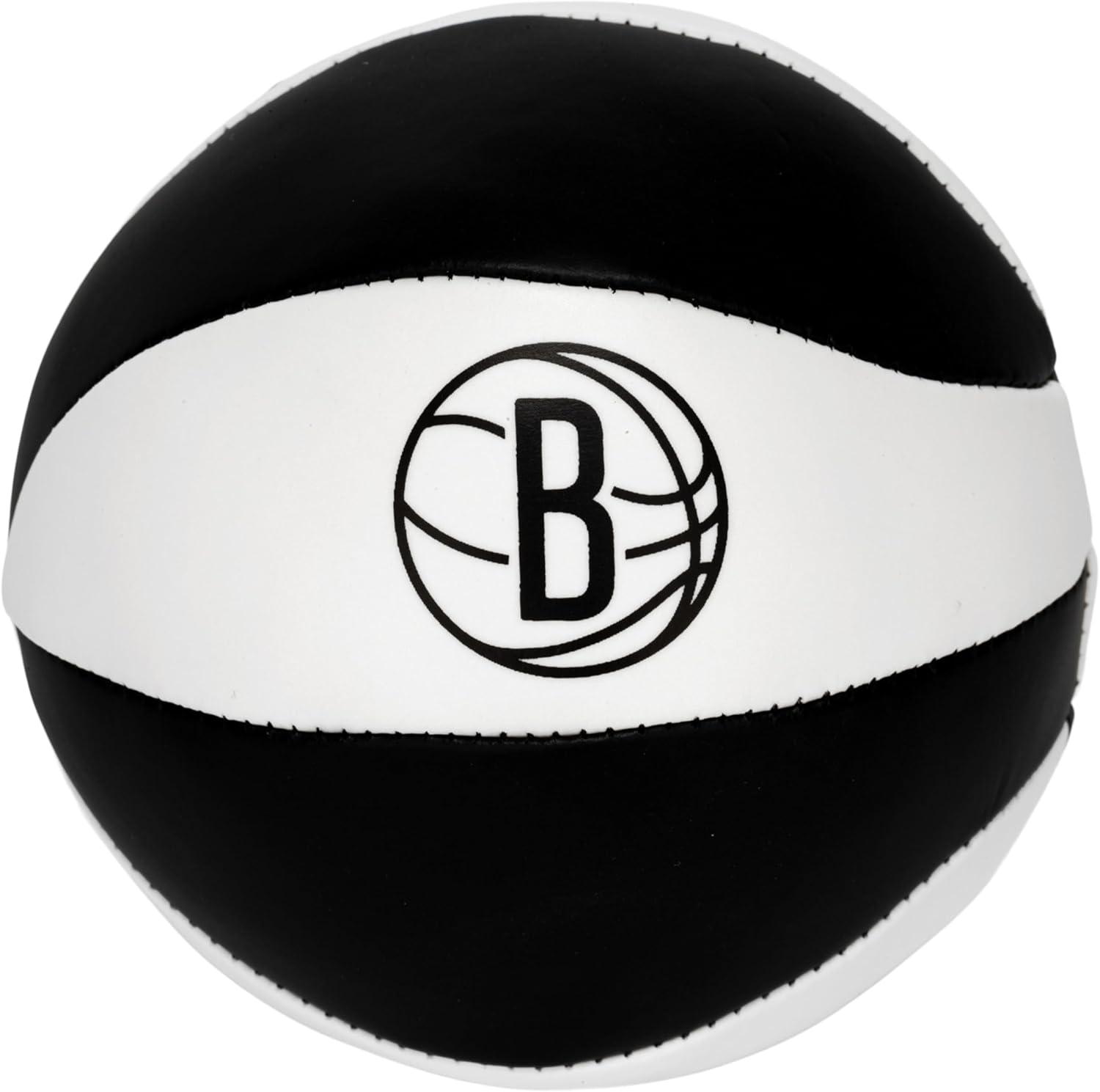 imageFranklin Sports NBA Toy Basketballs 2 Pack of Kids Soft Mini Basketballs for Over The Door Indoor Hoops NBA Fan ShopBrooklyn Nets