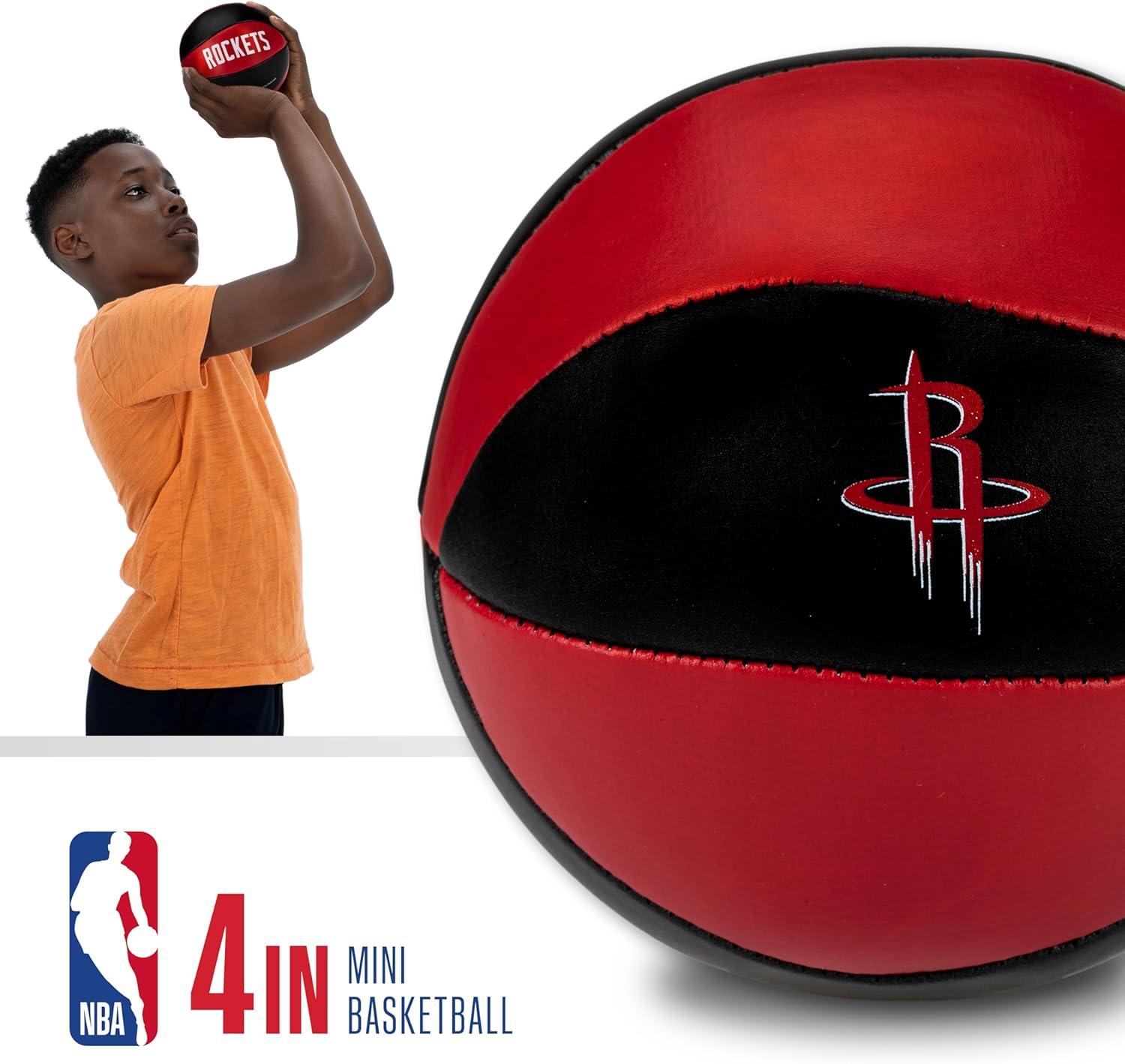 imageFranklin Sports NBA Toy Basketballs 2 Pack of Kids Soft Mini Basketballs for Over The Door Indoor Hoops NBA Fan ShopHouston Rockets