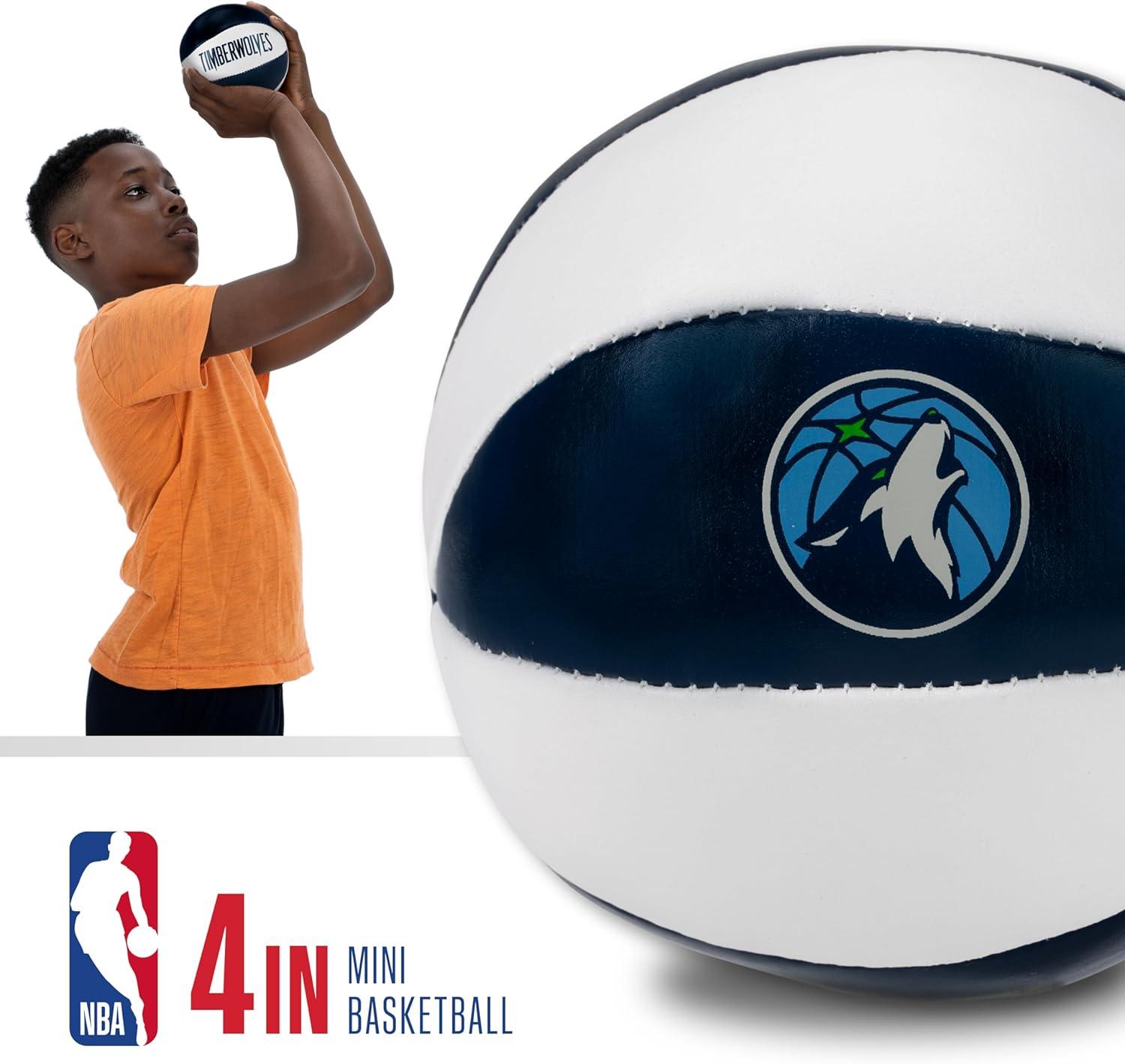 imageFranklin Sports NBA Toy Basketballs 2 Pack of Kids Soft Mini Basketballs for Over The Door Indoor Hoops NBA Fan ShopMinnesota Timberwolves