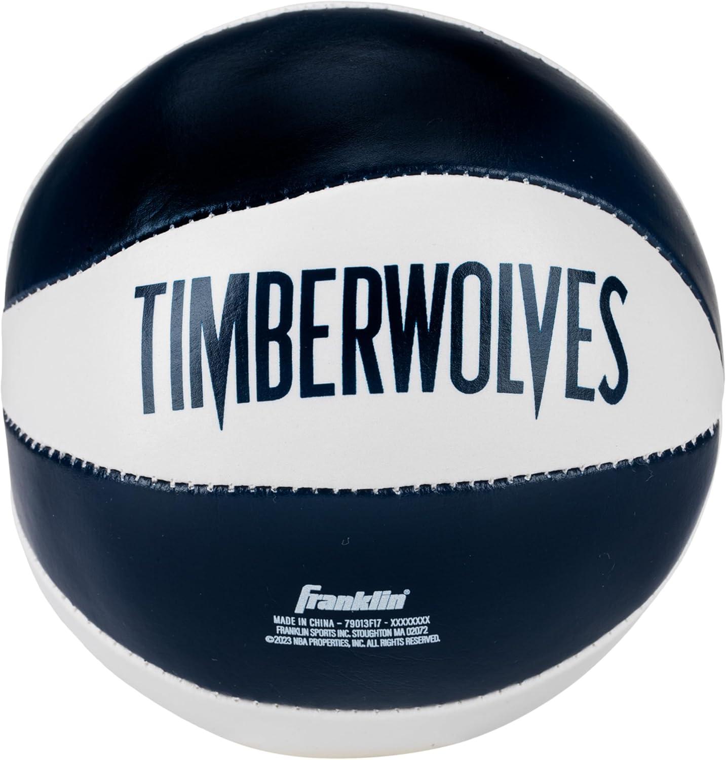 imageFranklin Sports NBA Toy Basketballs 2 Pack of Kids Soft Mini Basketballs for Over The Door Indoor Hoops NBA Fan ShopMinnesota Timberwolves