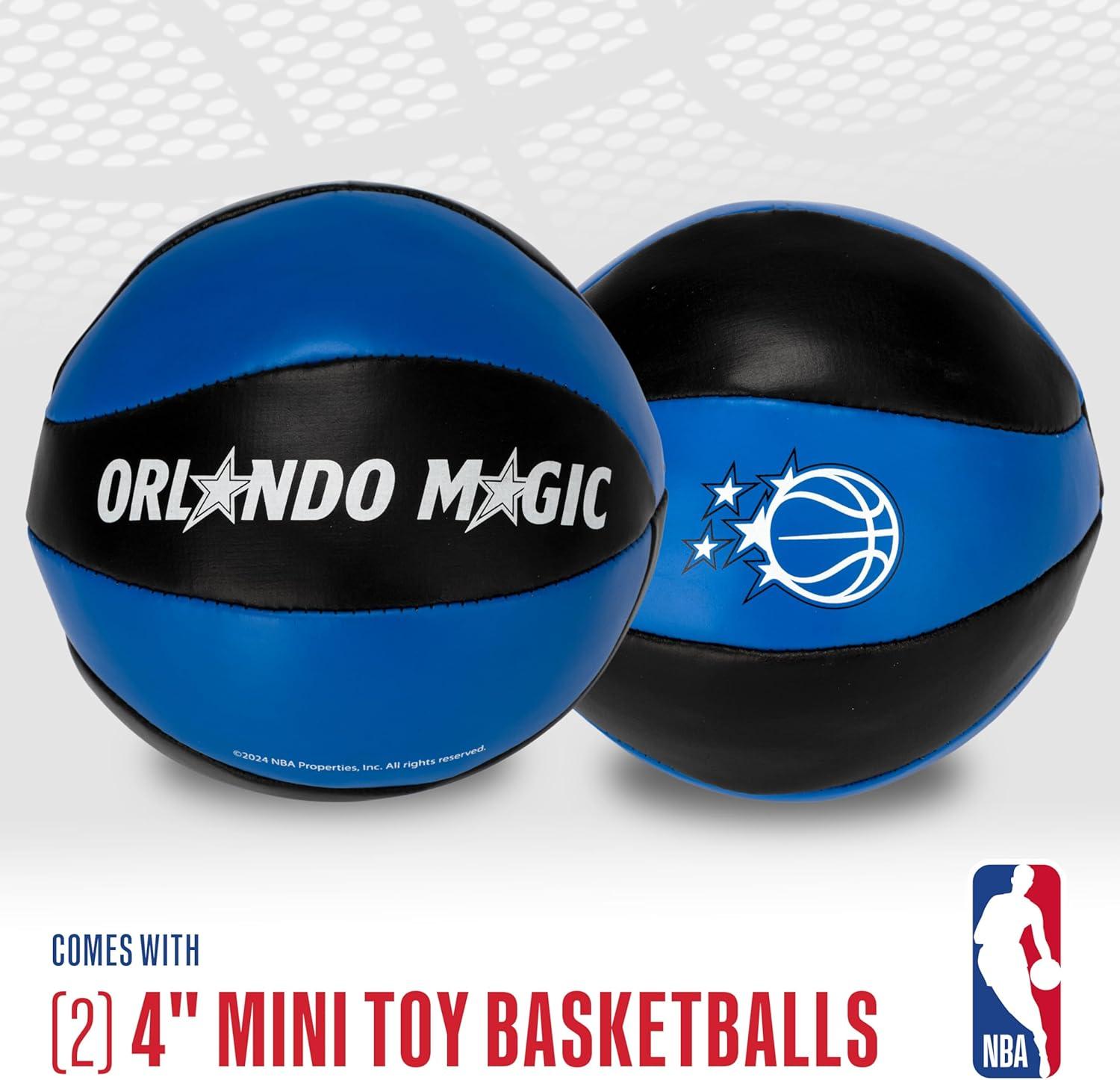 imageFranklin Sports NBA Toy Basketballs 2 Pack of Kids Soft Mini Basketballs for Over The Door Indoor Hoops NBA Fan ShopOrlando Magic