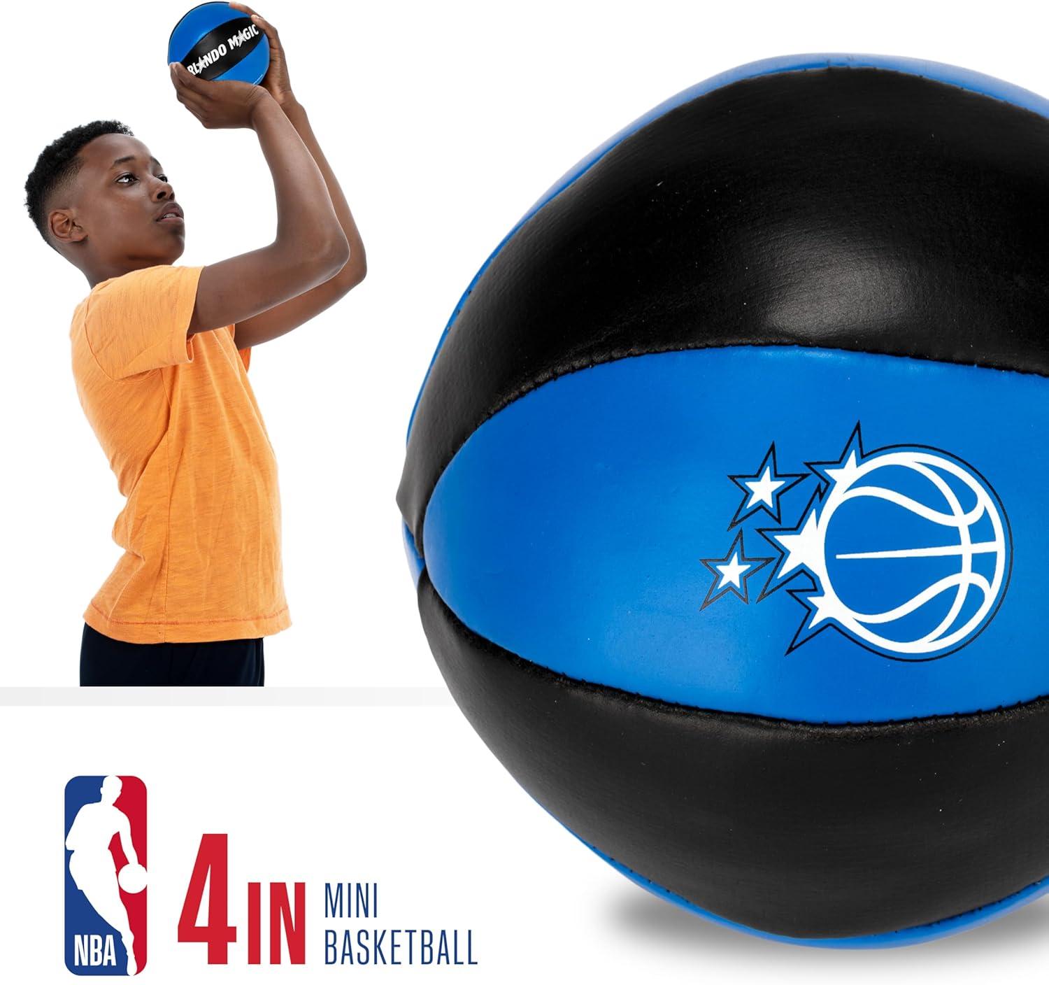 imageFranklin Sports NBA Toy Basketballs 2 Pack of Kids Soft Mini Basketballs for Over The Door Indoor Hoops NBA Fan ShopOrlando Magic