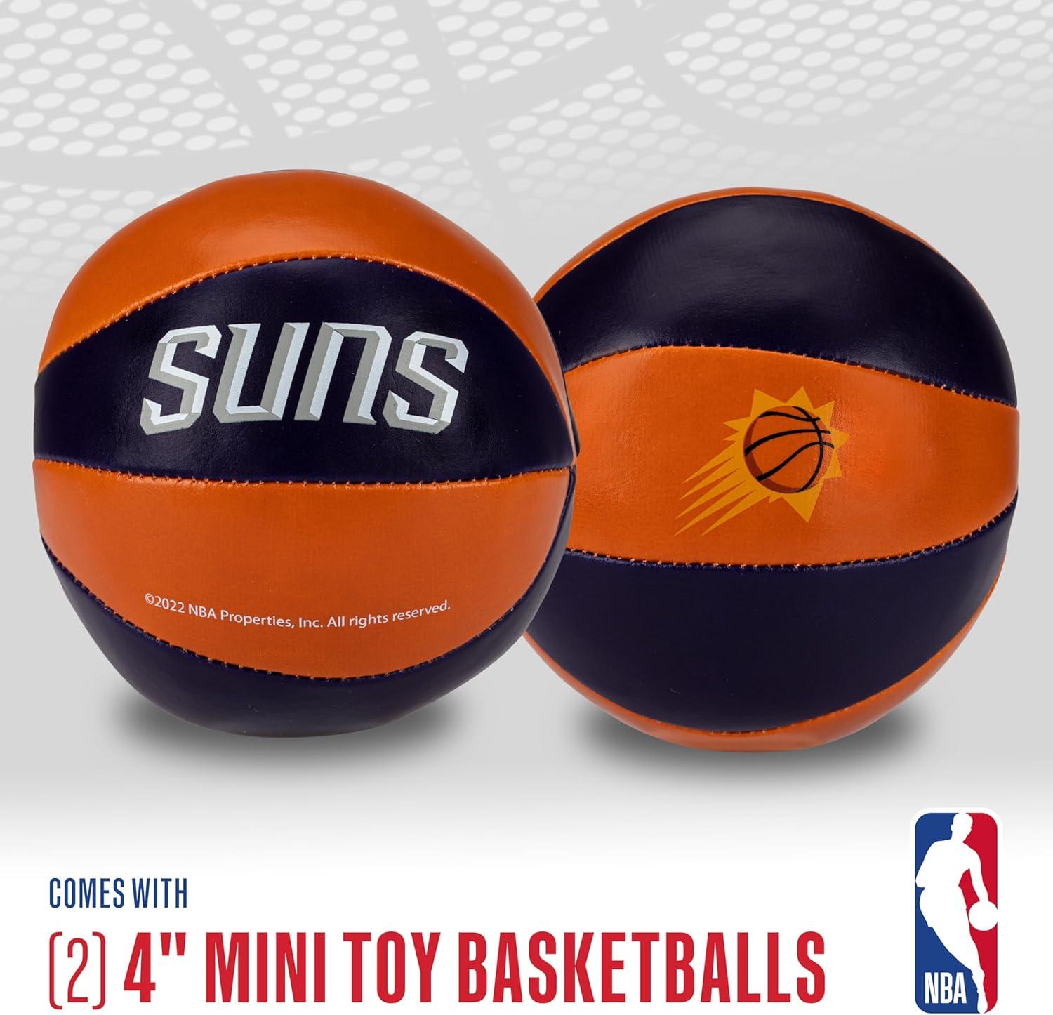 imageFranklin Sports NBA Toy Basketballs 2 Pack of Kids Soft Mini Basketballs for Over The Door Indoor Hoops NBA Fan ShopPhoenix Suns