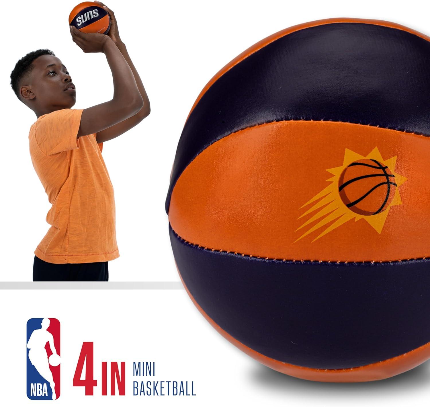 imageFranklin Sports NBA Toy Basketballs 2 Pack of Kids Soft Mini Basketballs for Over The Door Indoor Hoops NBA Fan ShopPhoenix Suns