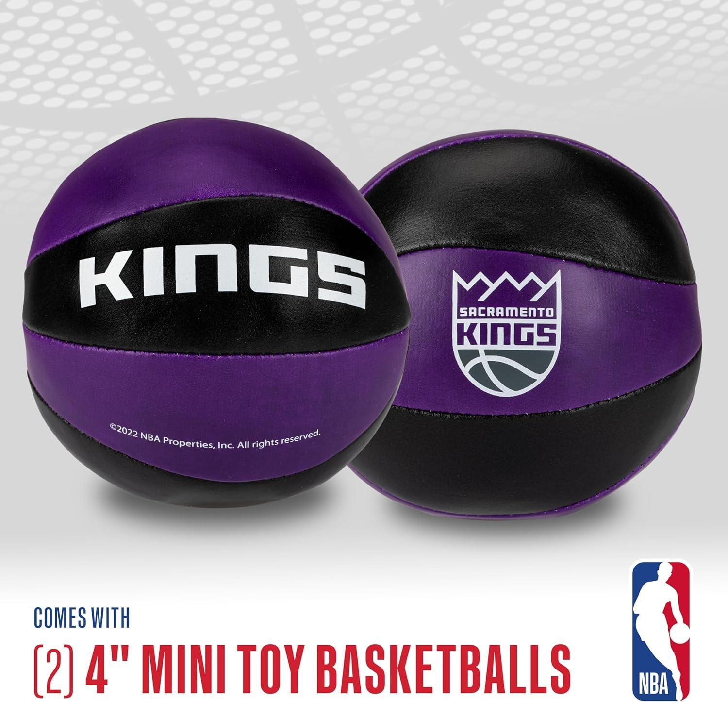 imageFranklin Sports NBA Toy Basketballs 2 Pack of Kids Soft Mini Basketballs for Over The Door Indoor Hoops NBA Fan ShopSacramento Kings