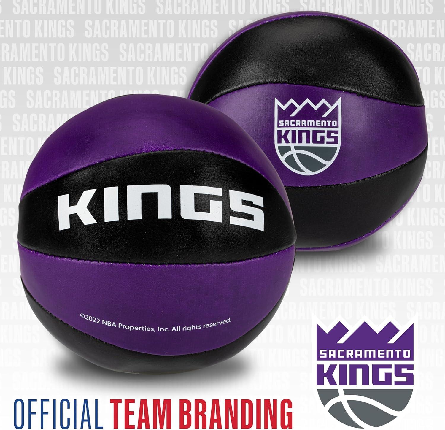 imageFranklin Sports NBA Toy Basketballs 2 Pack of Kids Soft Mini Basketballs for Over The Door Indoor Hoops NBA Fan ShopSacramento Kings