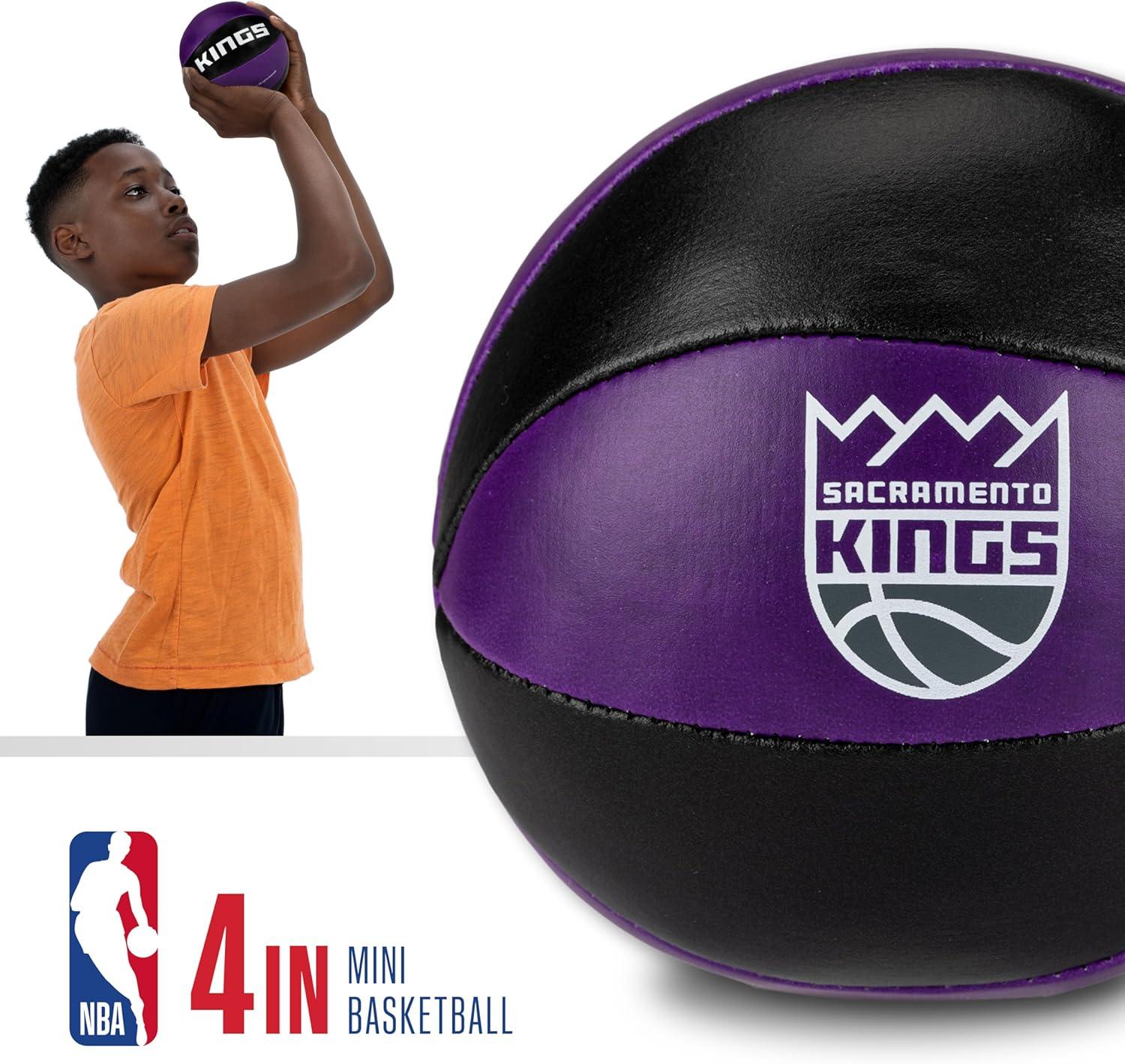 imageFranklin Sports NBA Toy Basketballs 2 Pack of Kids Soft Mini Basketballs for Over The Door Indoor Hoops NBA Fan ShopSacramento Kings