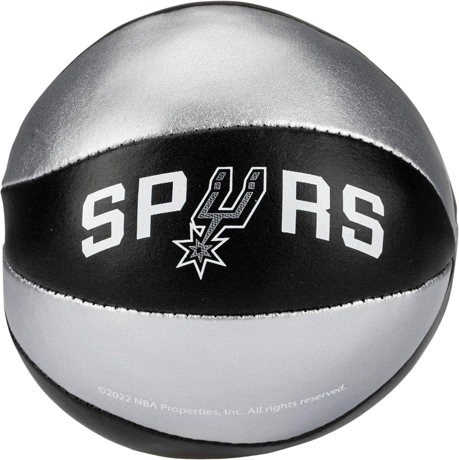 imageFranklin Sports NBA Toy Basketballs 2 Pack of Kids Soft Mini Basketballs for Over The Door Indoor Hoops NBA Fan ShopSan Antonio Spurs