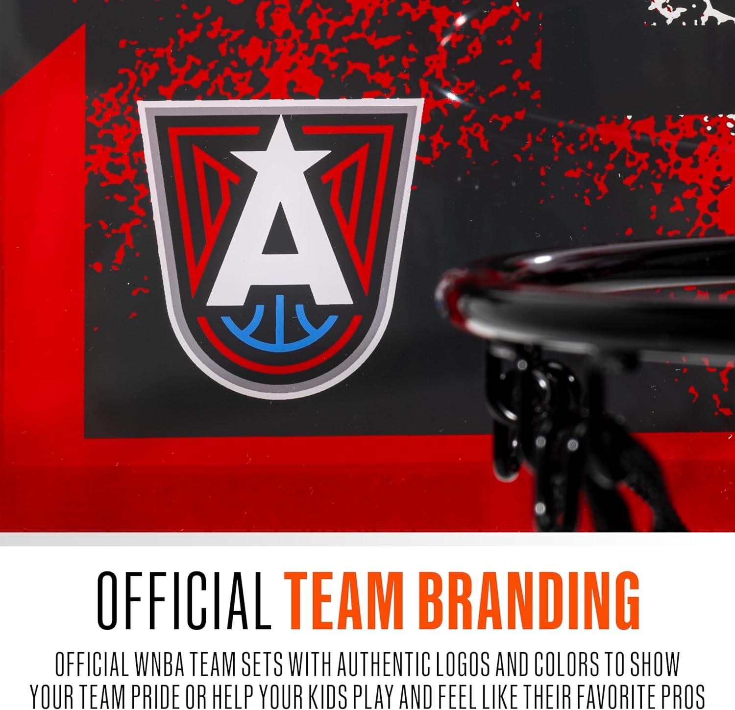 imageFranklin Sports WNBA Team Over The Door Basketball Hoops Kids Indoor Mini Basketball Hoop Ball Set WNBA Fan Mini HoopsAtlanta Dream