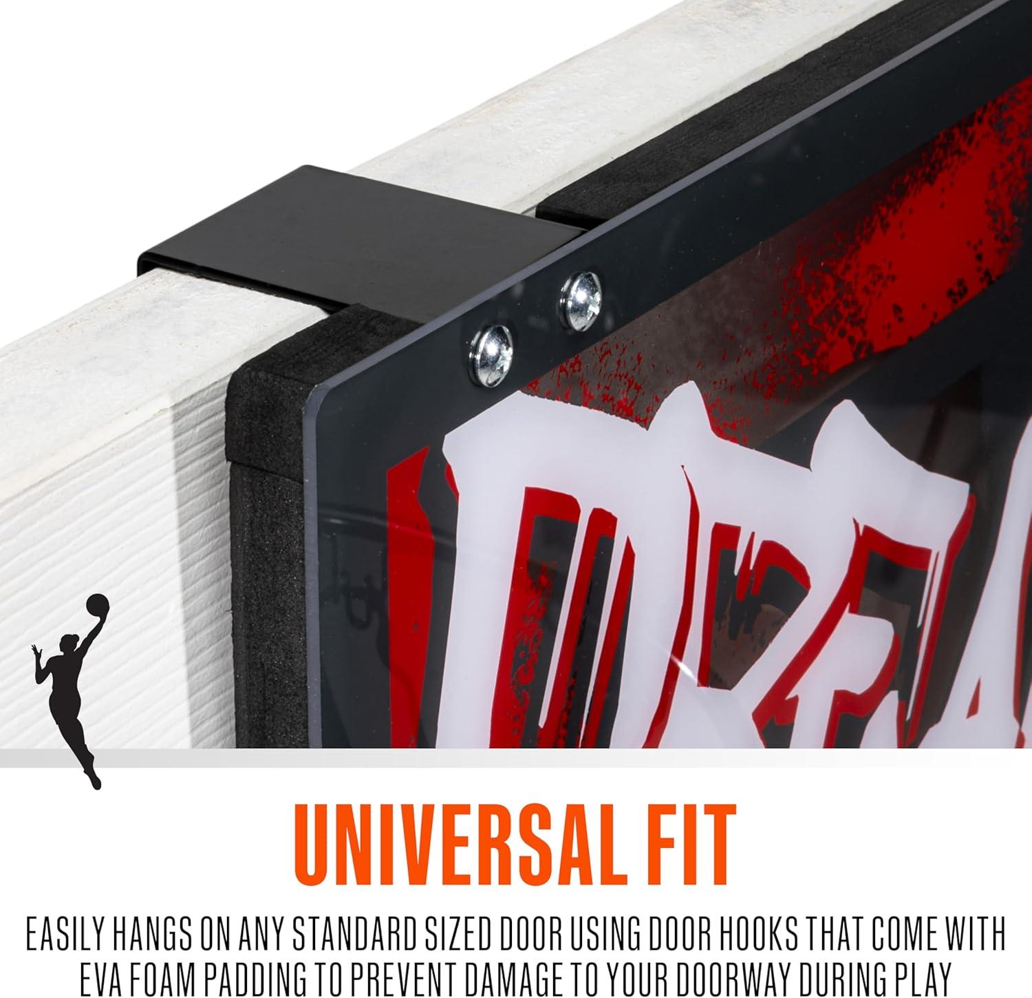 imageFranklin Sports WNBA Team Over The Door Basketball Hoops Kids Indoor Mini Basketball Hoop Ball Set WNBA Fan Mini HoopsAtlanta Dream