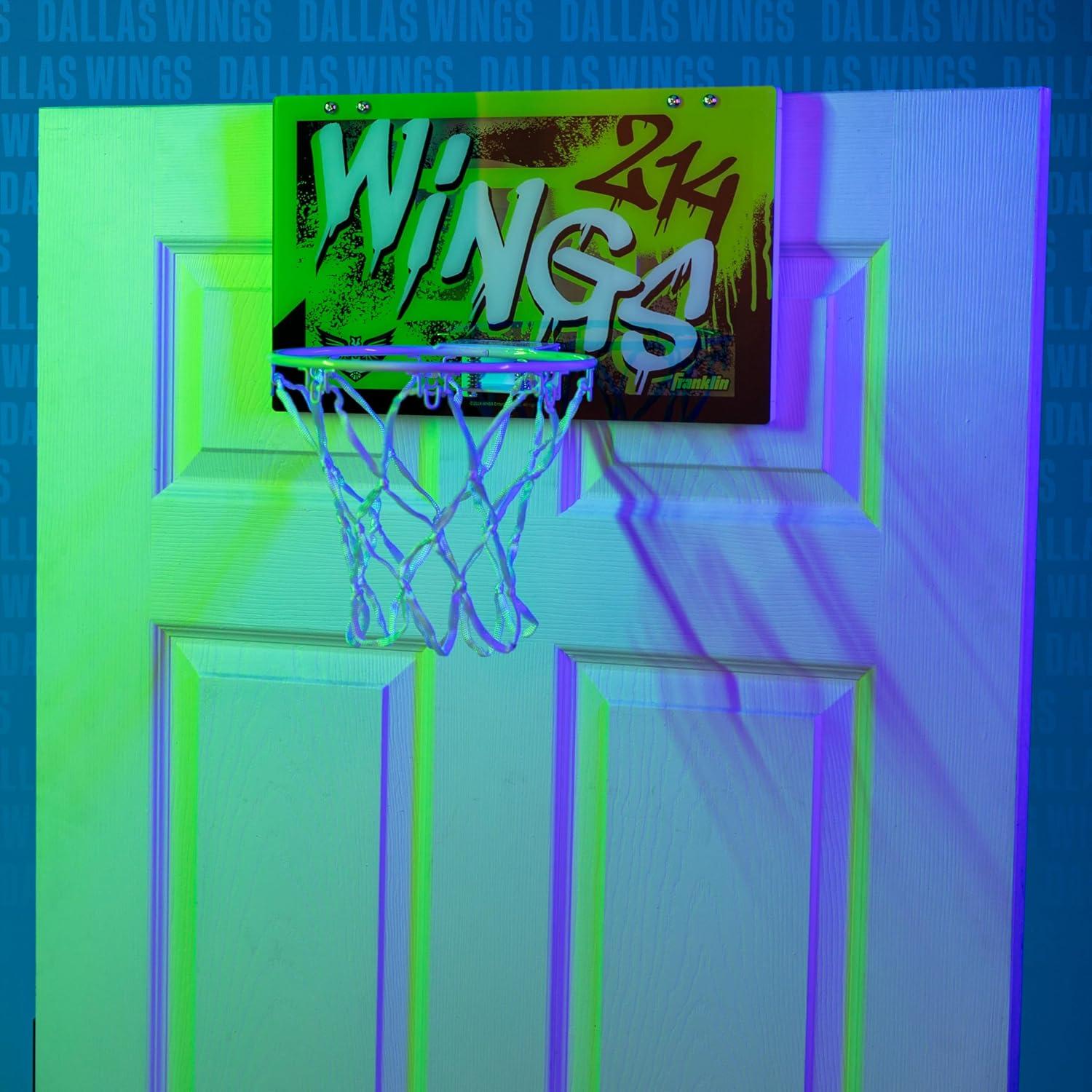 imageFranklin Sports WNBA Team Over The Door Basketball Hoops Kids Indoor Mini Basketball Hoop Ball Set WNBA Fan Mini HoopsDallas Wings