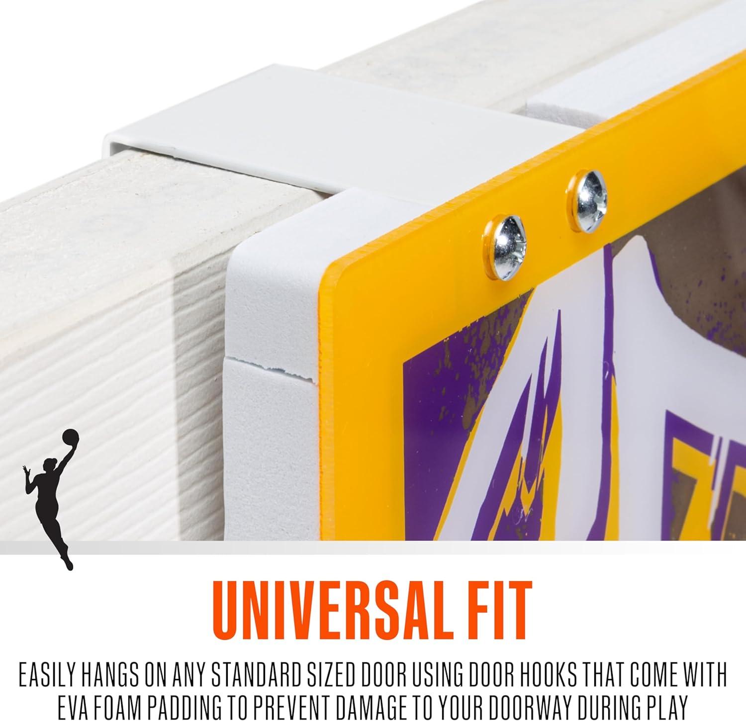 imageFranklin Sports WNBA Team Over The Door Basketball Hoops Kids Indoor Mini Basketball Hoop Ball Set WNBA Fan Mini HoopsLA Sparks