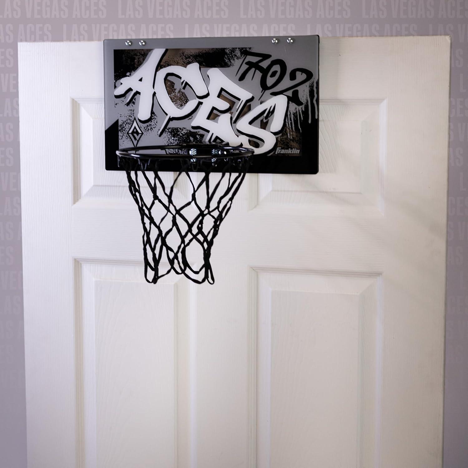 imageFranklin Sports WNBA Team Over The Door Basketball Hoops Kids Indoor Mini Basketball Hoop Ball Set WNBA Fan Mini HoopsLas Vegas Aces