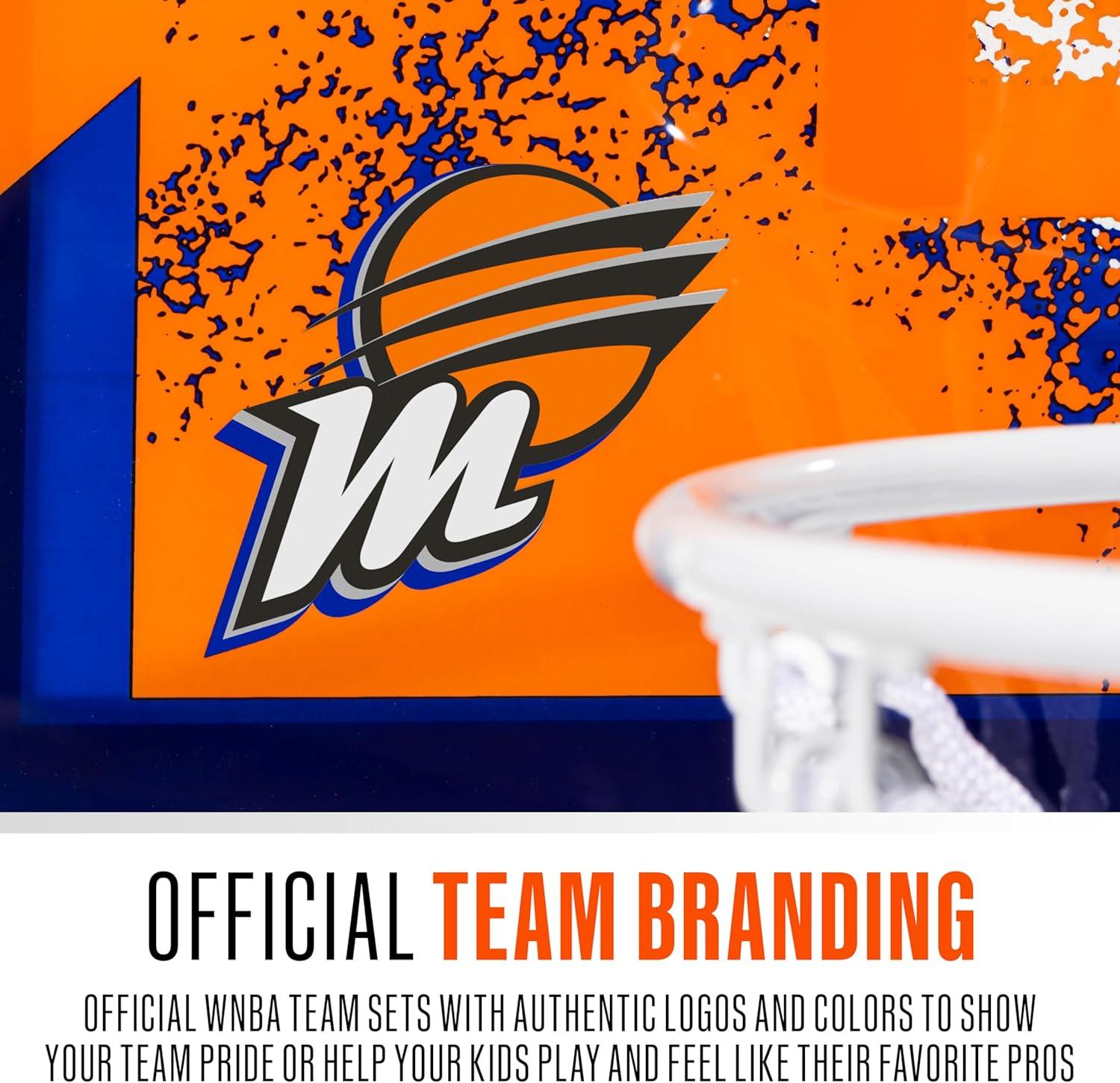 imageFranklin Sports WNBA Team Over The Door Basketball Hoops Kids Indoor Mini Basketball Hoop Ball Set WNBA Fan Mini HoopsPhoenix Mercury