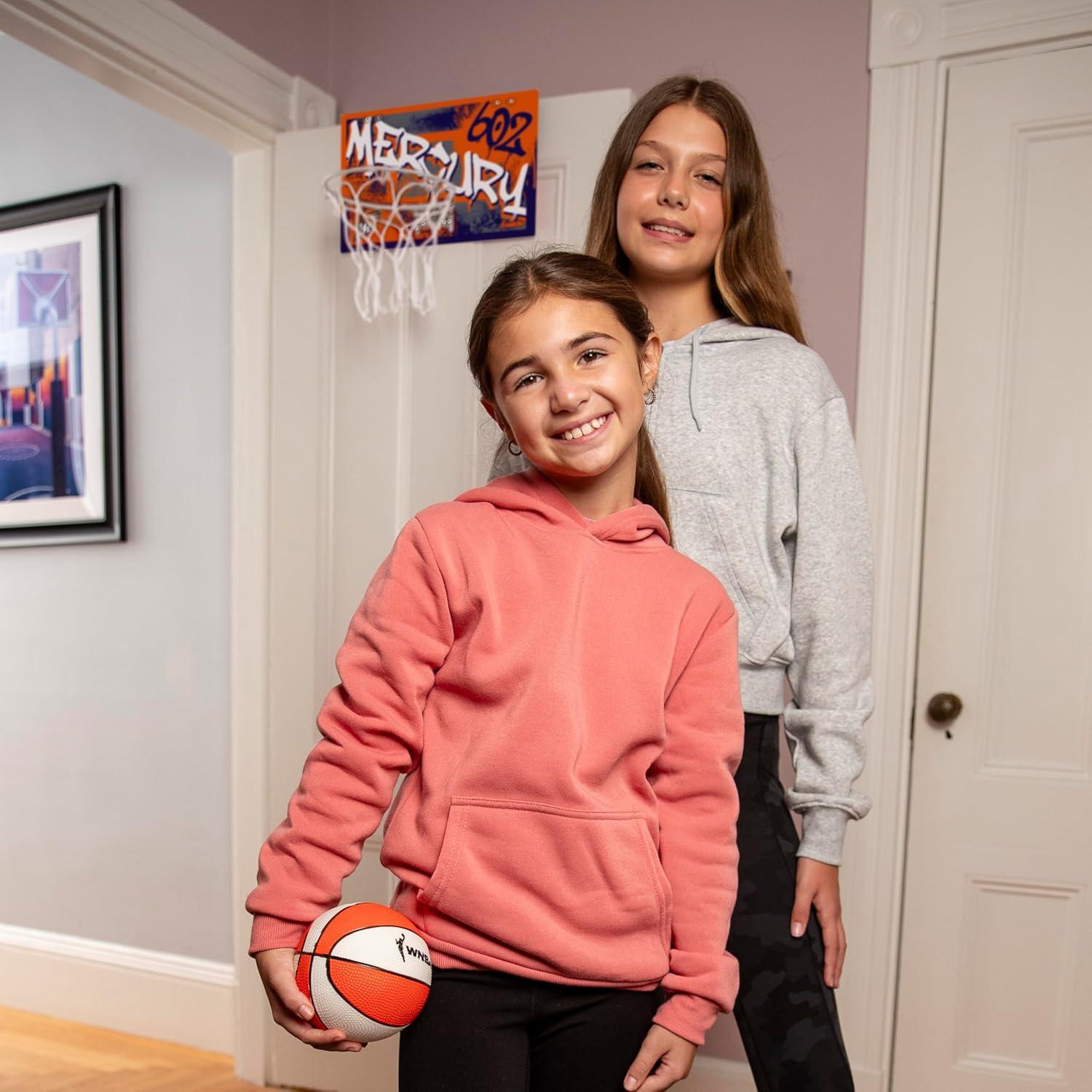 imageFranklin Sports WNBA Team Over The Door Basketball Hoops Kids Indoor Mini Basketball Hoop Ball Set WNBA Fan Mini HoopsPhoenix Mercury