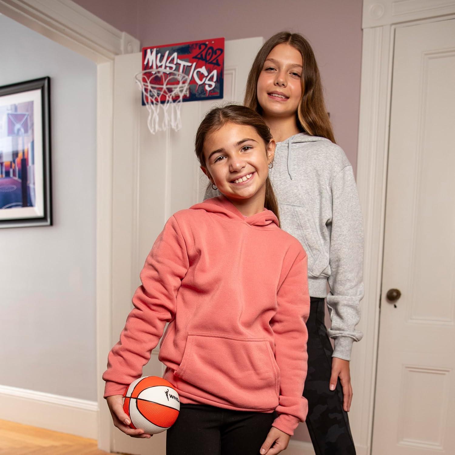 imageFranklin Sports WNBA Team Over The Door Basketball Hoops Kids Indoor Mini Basketball Hoop Ball Set WNBA Fan Mini HoopsWashington Mystics