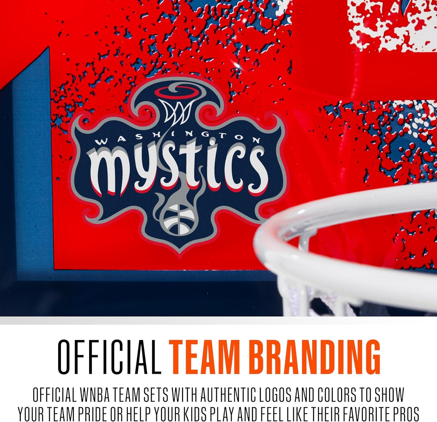 imageFranklin Sports WNBA Team Over The Door Basketball Hoops Kids Indoor Mini Basketball Hoop Ball Set WNBA Fan Mini HoopsWashington Mystics