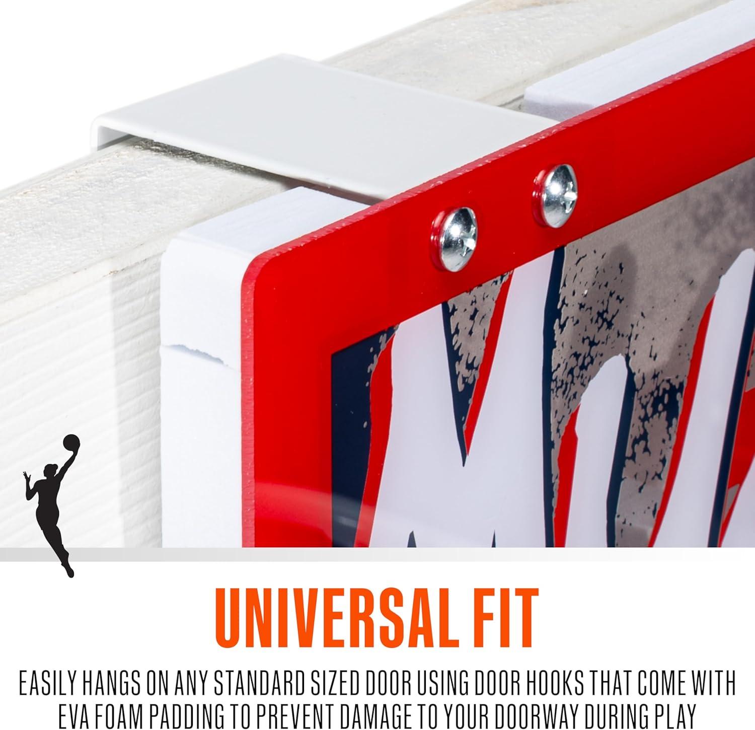 imageFranklin Sports WNBA Team Over The Door Basketball Hoops Kids Indoor Mini Basketball Hoop Ball Set WNBA Fan Mini HoopsWashington Mystics