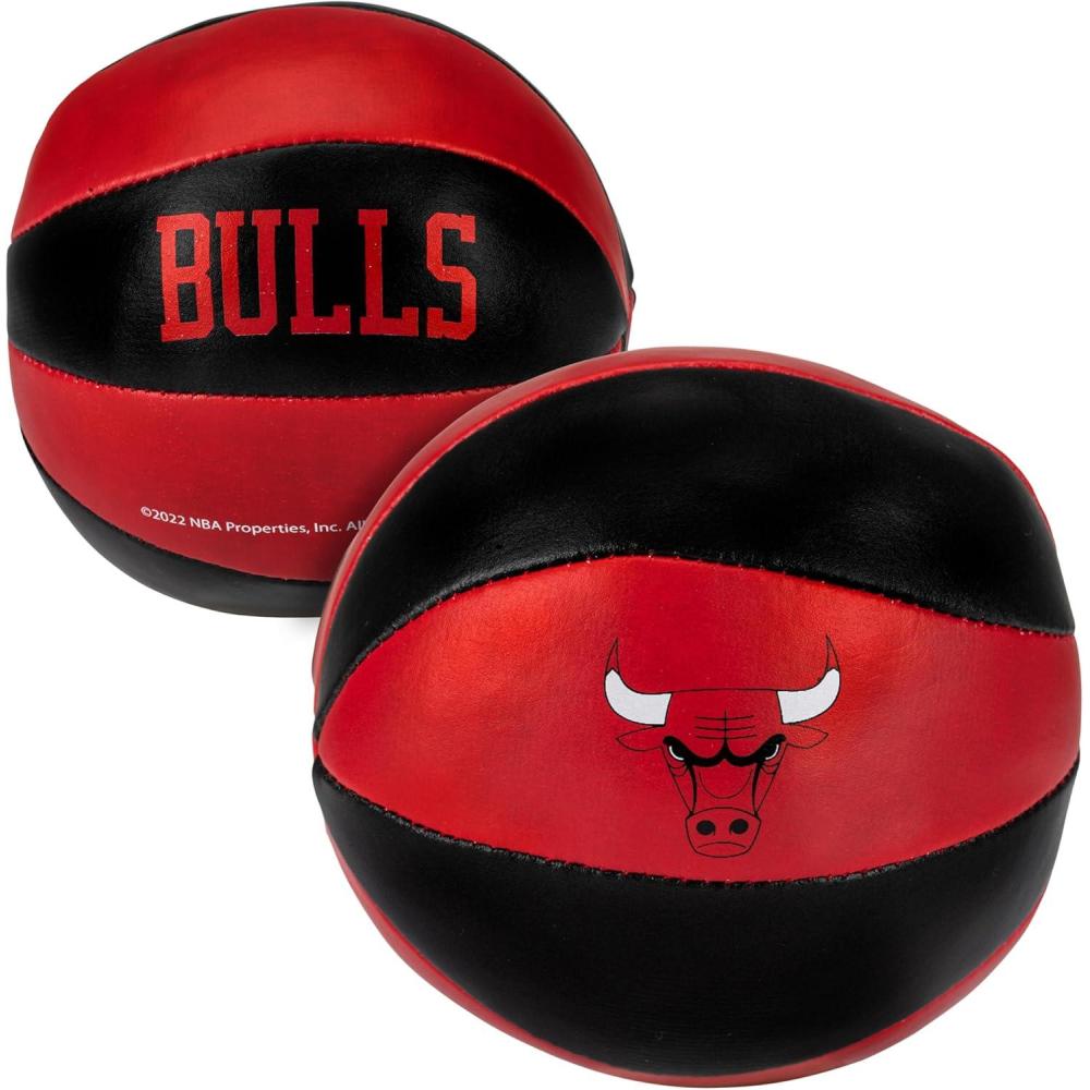 imageFranklin Sports NBA Toy Basketballs  2 Pack of Kids Soft Mini Basketballs for Over The Door  Indoor Hoops  NBA Fan ShopChicago Bulls
