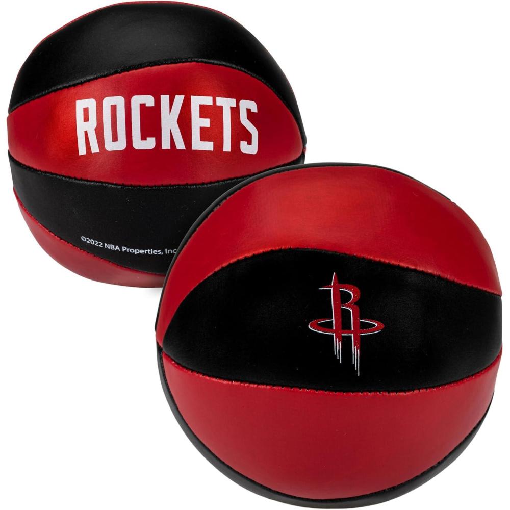 imageFranklin Sports NBA Toy Basketballs 2 Pack of Kids Soft Mini Basketballs for Over The Door Indoor Hoops NBA Fan ShopHouston Rockets