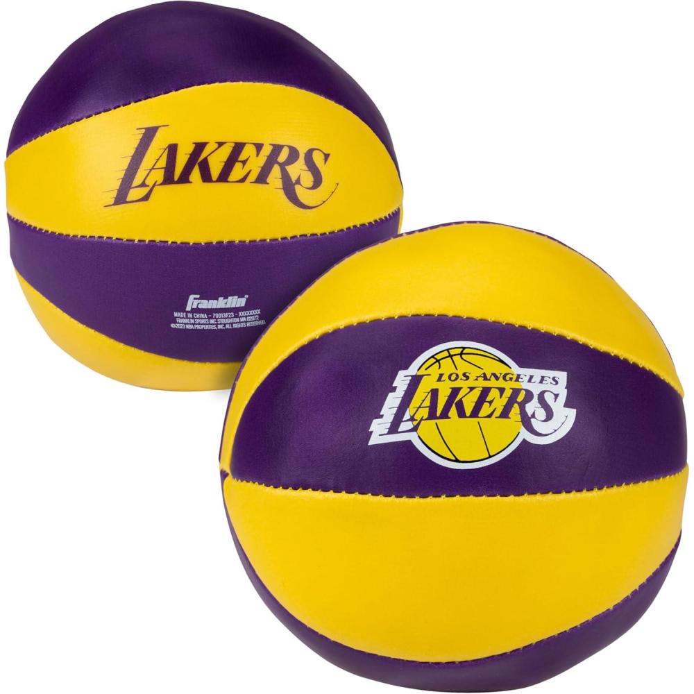 imageFranklin Sports NBA Toy Basketballs  2 Pack of Kids Soft Mini Basketballs for Over The Door  Indoor Hoops  NBA Fan ShopLos Angeles Lakers