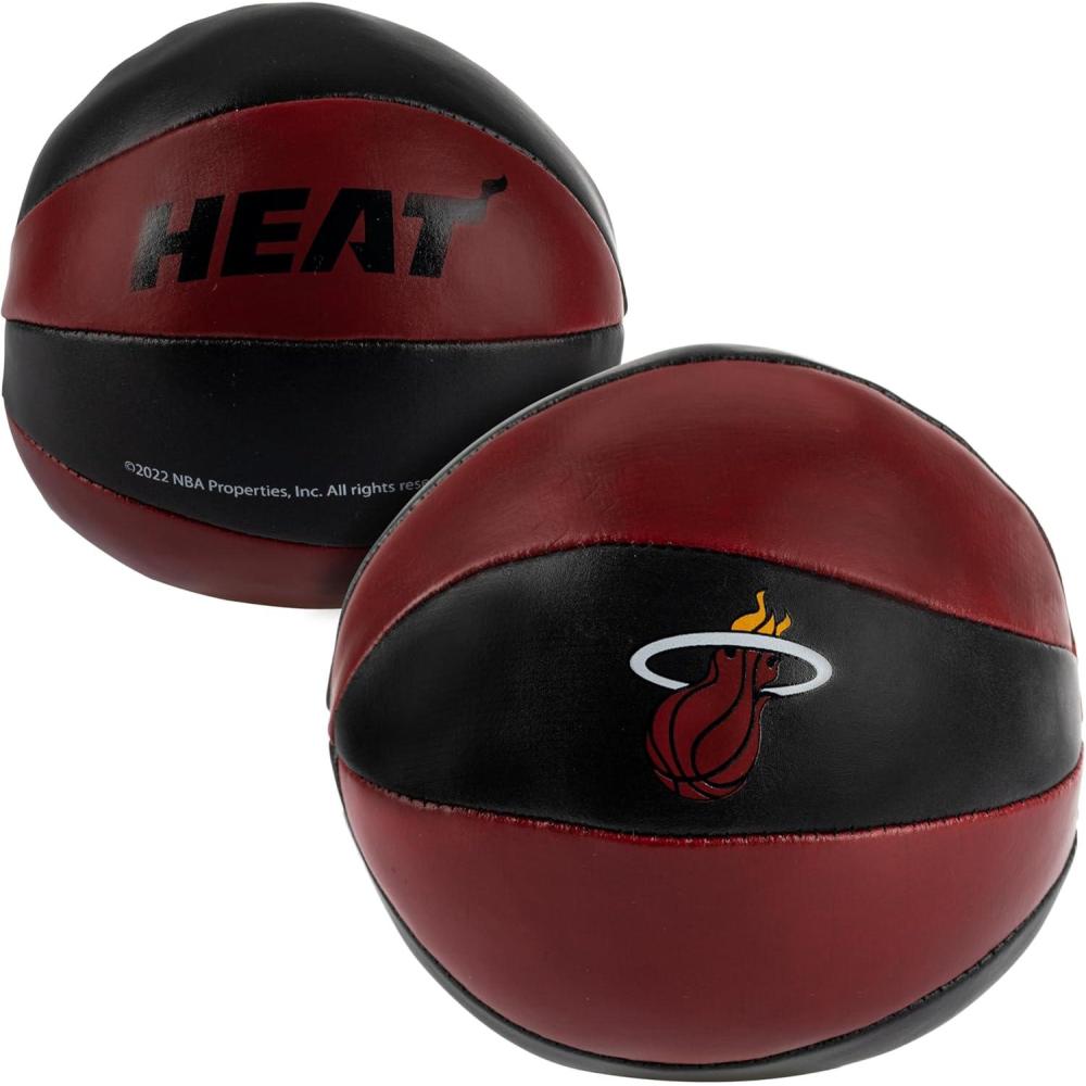 imageFranklin Sports NBA Toy Basketballs  2 Pack of Kids Soft Mini Basketballs for Over The Door  Indoor Hoops  NBA Fan ShopMiami Heat
