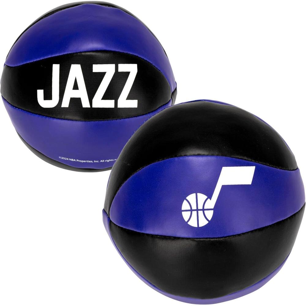 imageFranklin Sports NBA Toy Basketballs 2 Pack of Kids Soft Mini Basketballs for Over The Door Indoor Hoops NBA Fan ShopUtah Jazz