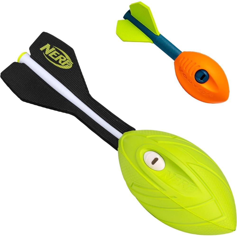 imageFranklin Sports NERF Vortex Foam Football Dual Power Pack  NERF Ultra Grip  Pocket Vortex Set  Perfect Kids Toy for Pool  Beach Football Fun  Indoor  Outdoor Ball Toy for Kids