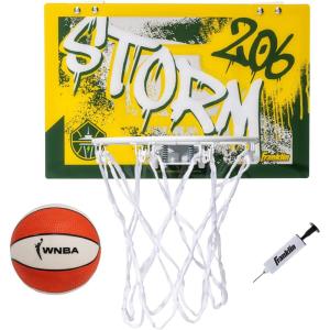 Franklin Sports WNBA Team Over The Door Basketball Hoops – Kids Indoor Mini Basketball Hoop + Ball Set – WNBA Fan Mini Hoops(Seattle Storm)