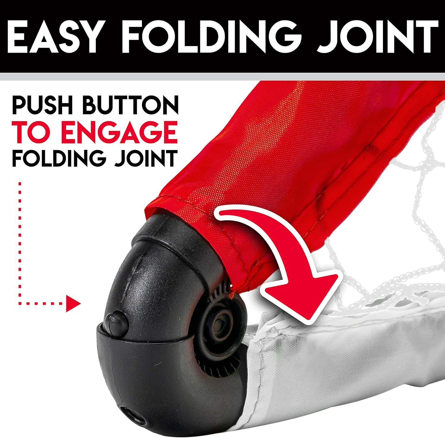 imageFranklin Sports Mini Hockey Goal Set NHL Light Up Knee Hockey Goal and Stick Set with Hockey Ball Perfect for Indoor Floor Hockey and Knee Hockey Red 36quotL x 36quotW x 24quotH