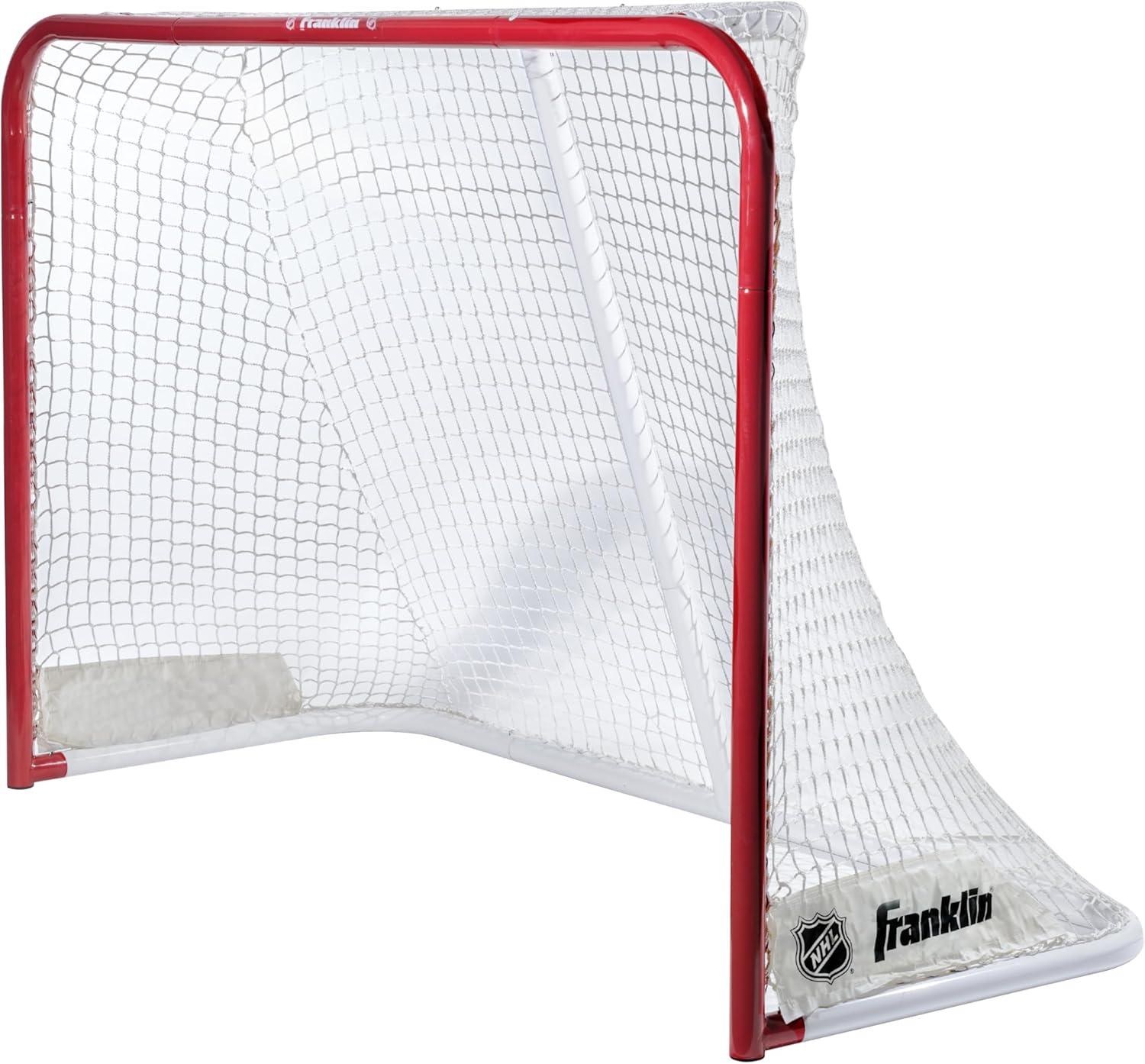 imageFranklin Sports NHL Street Hockey Goals Outdoor Steel Street Roller Hockey Nets 72quot x 48quotRedWhite