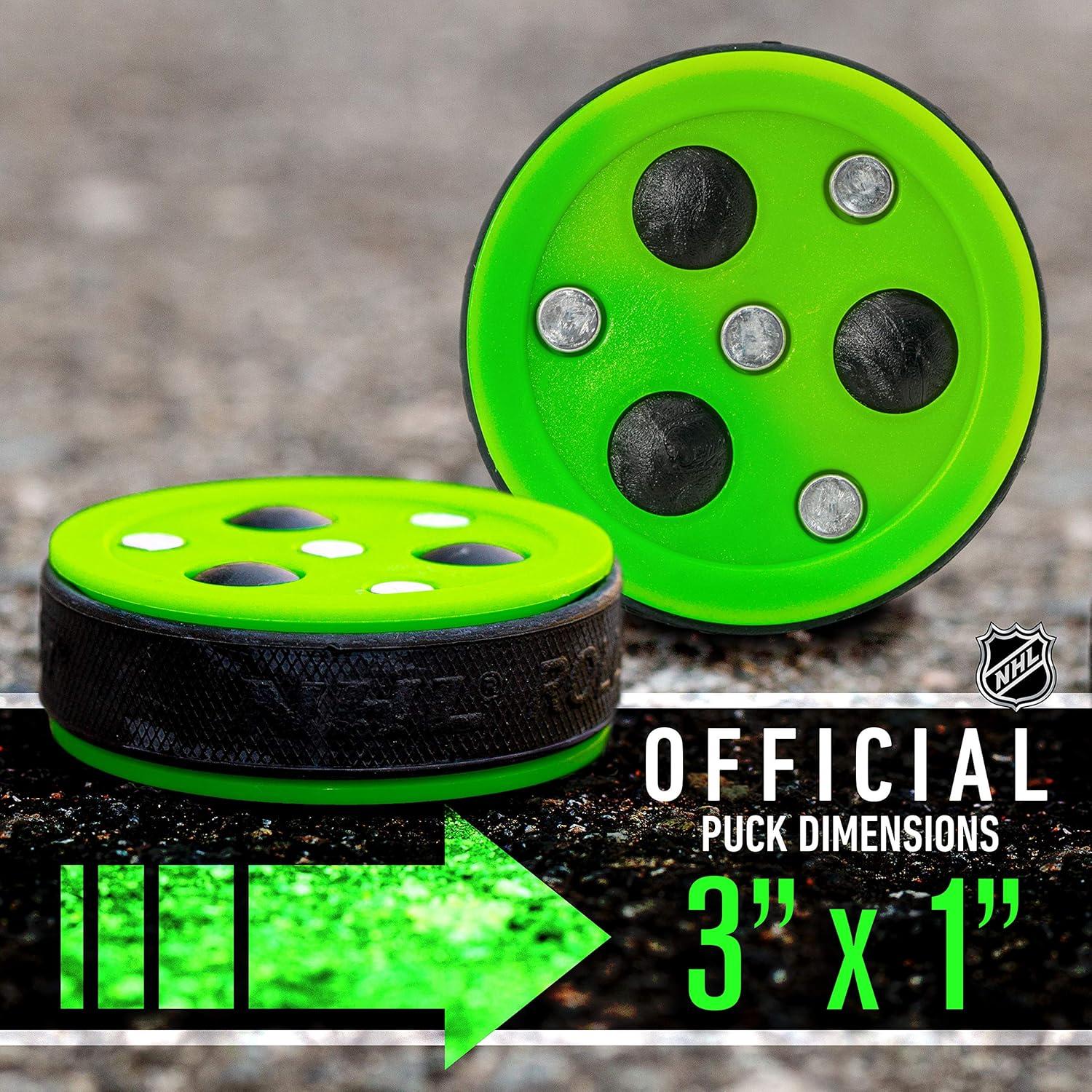 imageFranklin Sports NHL Street Hockey Puck X3 RollaPuck Outdoor Roller Hockey Puck Official Size Street Hockey Puck Green