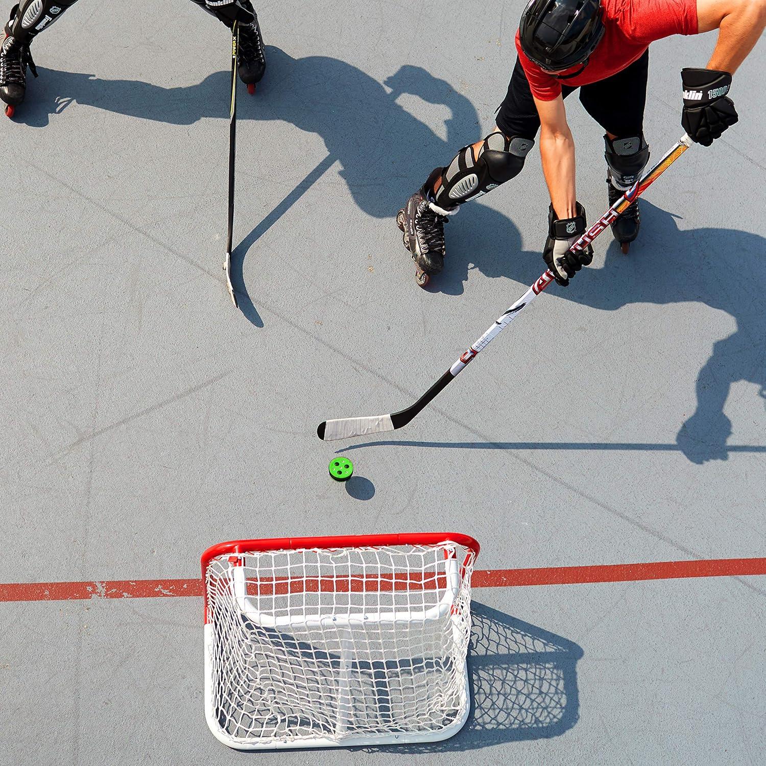 imageFranklin Sports NHL Street Hockey Puck X3 RollaPuck Outdoor Roller Hockey Puck Official Size Street Hockey Puck Green
