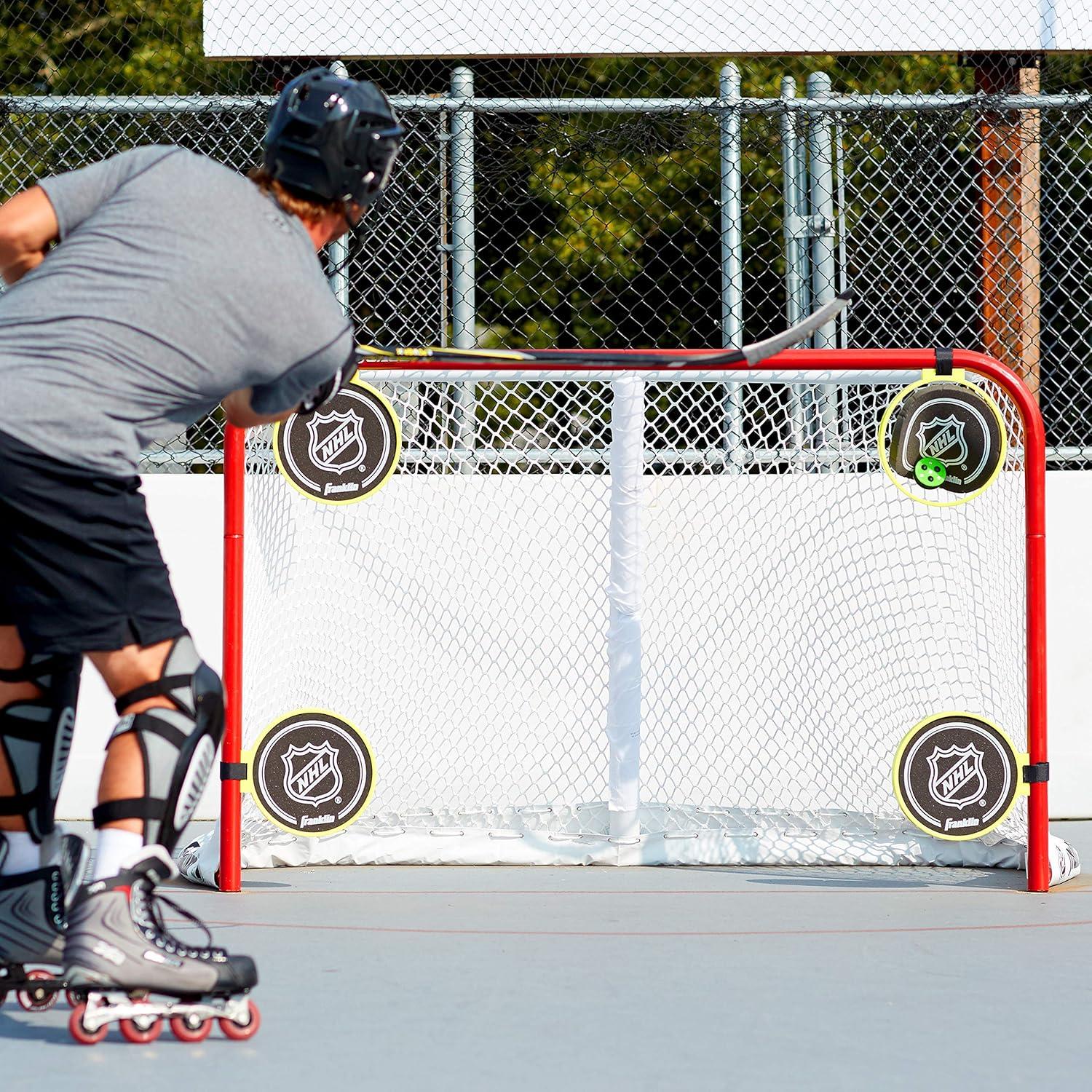 imageFranklin Sports NHL Street Hockey Puck X3 RollaPuck Outdoor Roller Hockey Puck Official Size Street Hockey Puck Green