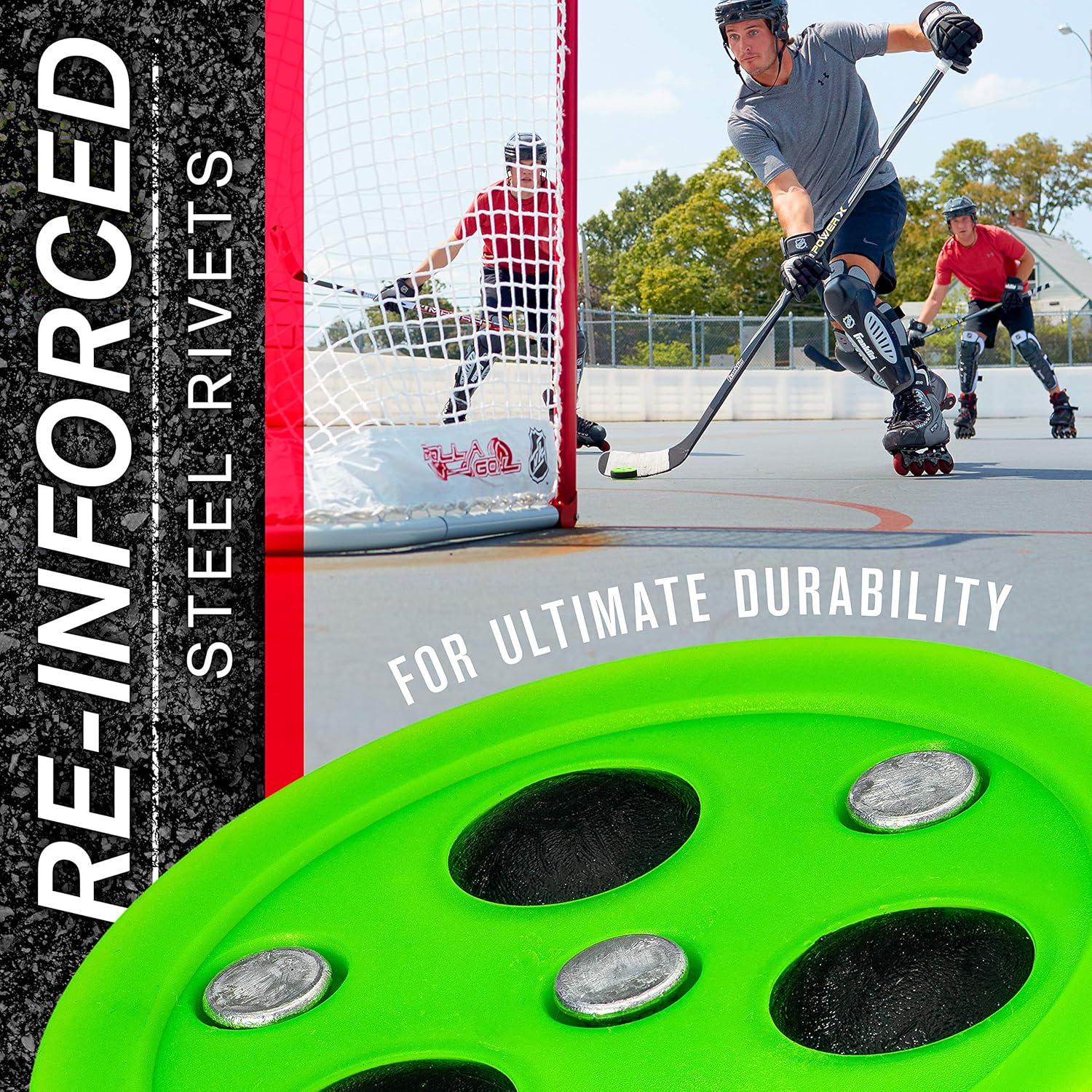 imageFranklin Sports NHL Street Hockey Puck X3 RollaPuck Outdoor Roller Hockey Puck Official Size Street Hockey Puck Green
