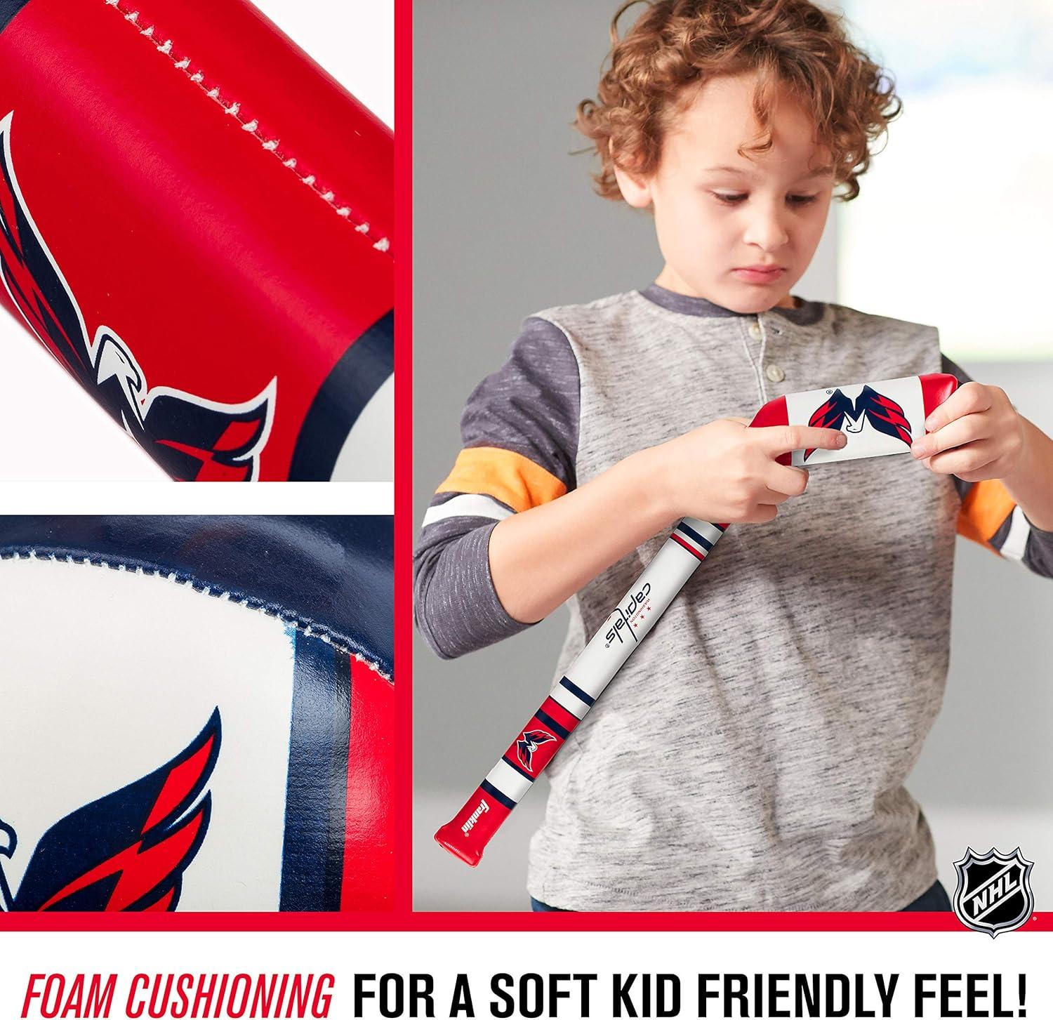 imageFranklin Sports NHL Team Mini Soft Hockey Stick Set NHL Team Soft Foam Mini Hockey Stick and Ball Great Toy for KidsWashington Capitals