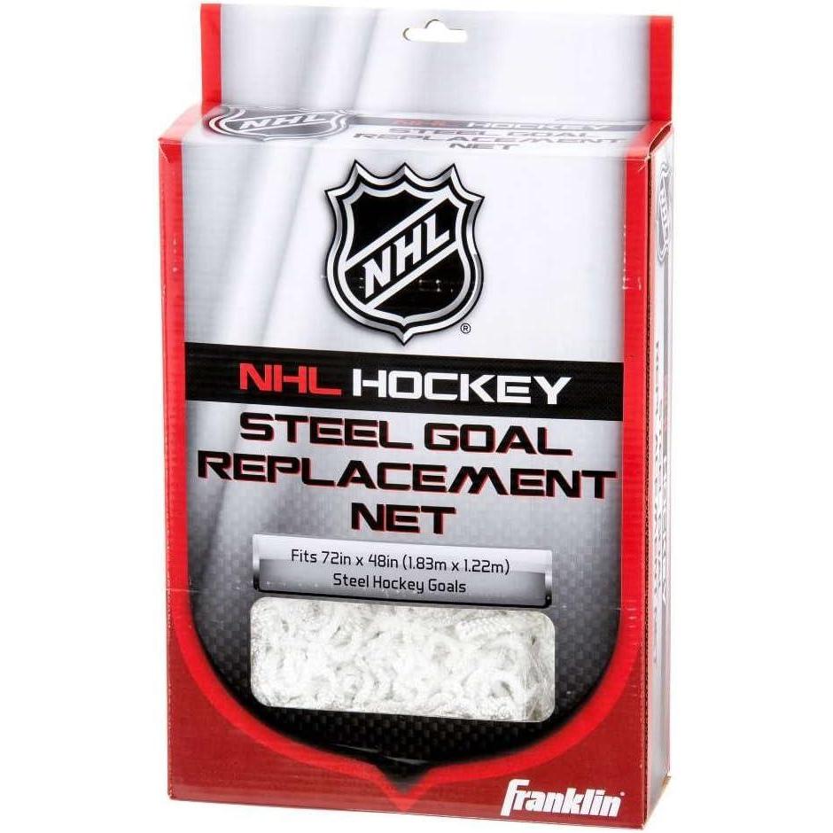 imageFranklin Sports NHL Hockey Goal Replacement Net  72quot Official Size Goal Replacement Netting  Outdoor Street Hockey Goal Net  Easy Attach Official Size Net  72quot x 48quot x 30quotWhite72 x 48 x 30Inch