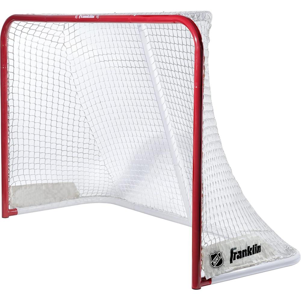 imageFranklin Sports NHL Street Hockey Goals Outdoor Steel Street Roller Hockey Nets 72quot x 48quotRedWhite